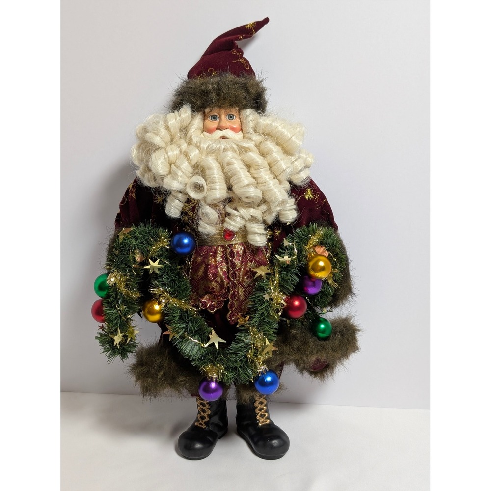 Vintage Wonderland Santa Collection Santa Claus Figurine 16 Inch Christmas Decor